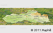 Physical Panoramic Map of Liberecký kraj, satellite outside