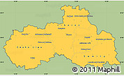 Savanna Style Simple Map of Liberecký kraj, cropped outside