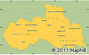 Savanna Style Simple Map of Liberecký kraj, single color outside