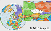 Blank Location Map of Czech Republic, political outside