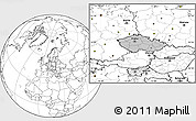 Gray Location Map of Czech Republic, blank outside