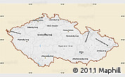 Classic Style Map of Czech Republic, single color outside