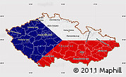 Flag Map of Czech Republic, flag centered