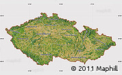 Satellite Map of Czech Republic, cropped outside