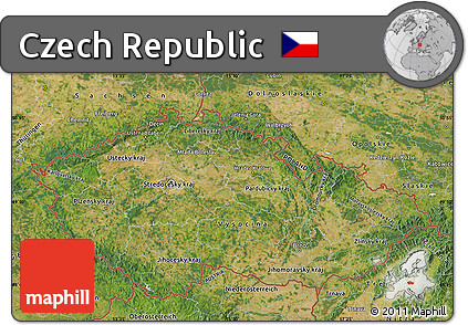 Satellite Map of Czech Republic