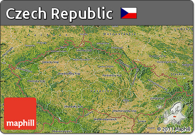 Satellite Map of Czech Republic
