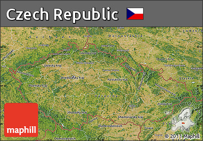 Satellite Map of Czech Republic