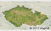 Satellite Map of Czech Republic, lighten