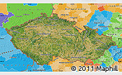 Satellite Map of Czech Republic, political outside