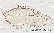 Shaded Relief Map of Czech Republic, lighten