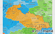 Political Shades 3D Map of Moravskoslezský kraj