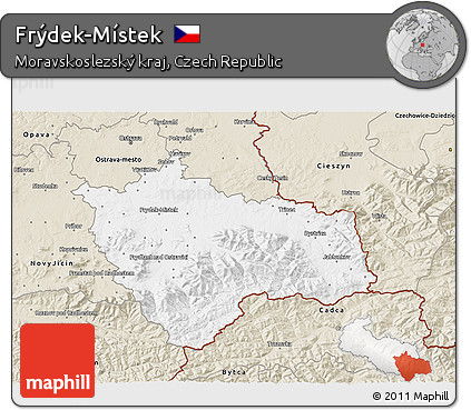 Classic Style 3D Map of Frýdek-Místek