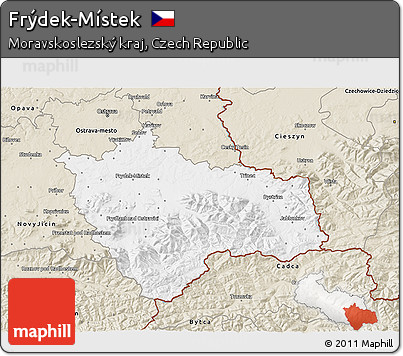 Classic Style 3D Map of Frýdek-Místek