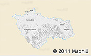 Classic Style 3D Map of Frýdek-Místek, single color outside