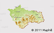 Physical 3D Map of Frýdek-Místek, cropped outside