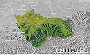 Satellite 3D Map of Frýdek-Místek, lighten, desaturated
