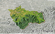 Satellite 3D Map of Frýdek-Místek, lighten, semi-desaturated
