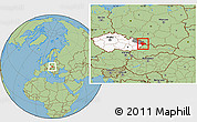 Savanna Style Location Map of Frýdek-Místek, highlighted country, highlighted parent region