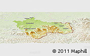 Physical Panoramic Map of Frýdek-Místek, lighten