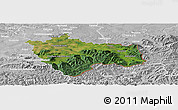 Satellite Panoramic Map of Frýdek-Místek, lighten, desaturated