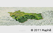 Satellite Panoramic Map of Frýdek-Místek, lighten