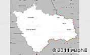 Gray Simple Map of Frýdek-Místek