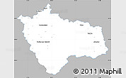 Gray Simple Map of Frýdek-Místek, single color outside