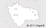 Silver Style Simple Map of Frýdek-Místek, cropped outside