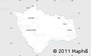 Silver Style Simple Map of Frýdek-Místek, single color outside