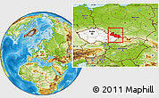 Physical Location Map of Moravskoslezský kraj, highlighted country