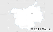 Silver Style Simple Map of Ostrava-město, single color outside