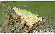 Physical 3D Map of Jeseník, darken