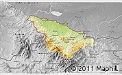 Physical 3D Map of Jeseník, desaturated