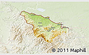 Physical 3D Map of Jeseník, lighten