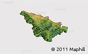 Satellite 3D Map of Jeseník, cropped outside