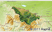 Satellite 3D Map of Jeseník, physical outside