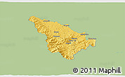 Savanna Style 3D Map of Jeseník, single color outside