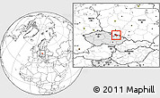 Blank Location Map of Jeseník, highlighted country