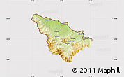 Physical Map of Jeseník, cropped outside