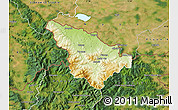 Physical Map of Jeseník, satellite outside