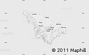 Silver Style Map of Jeseník, single color outside