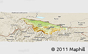 Physical Panoramic Map of Jeseník, shaded relief outside