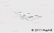 Silver Style Panoramic Map of Jeseník, single color outside