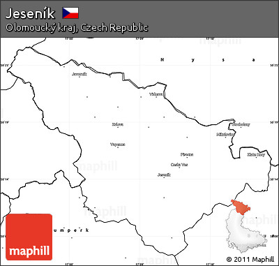 Blank Simple Map of Jeseník