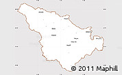 Classic Style Simple Map of Jeseník, cropped outside