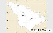 Classic Style Simple Map of Jeseník, single color outside