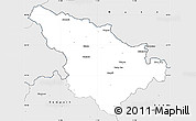 Silver Style Simple Map of Jeseník