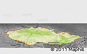 Physical Panoramic Map of Czech Republic, darken, desaturated