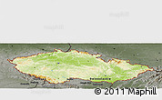 Physical Panoramic Map of Czech Republic, darken, semi-desaturated