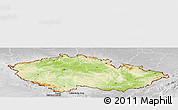 Physical Panoramic Map of Czech Republic, lighten, desaturated